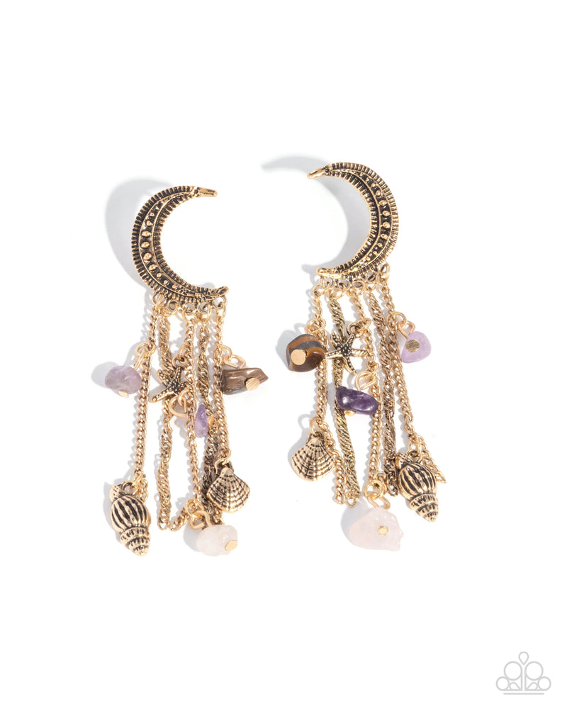 Crescent Call - Purple - Earring