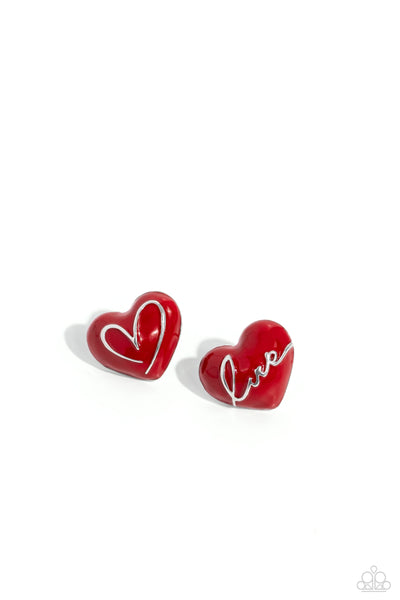Glimmering Love - Red - Earring