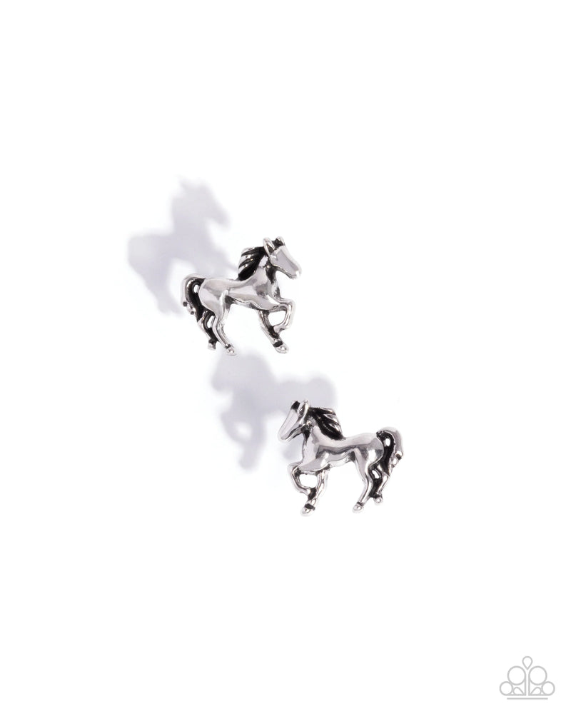 Stallion Selfie - Silver - Earring