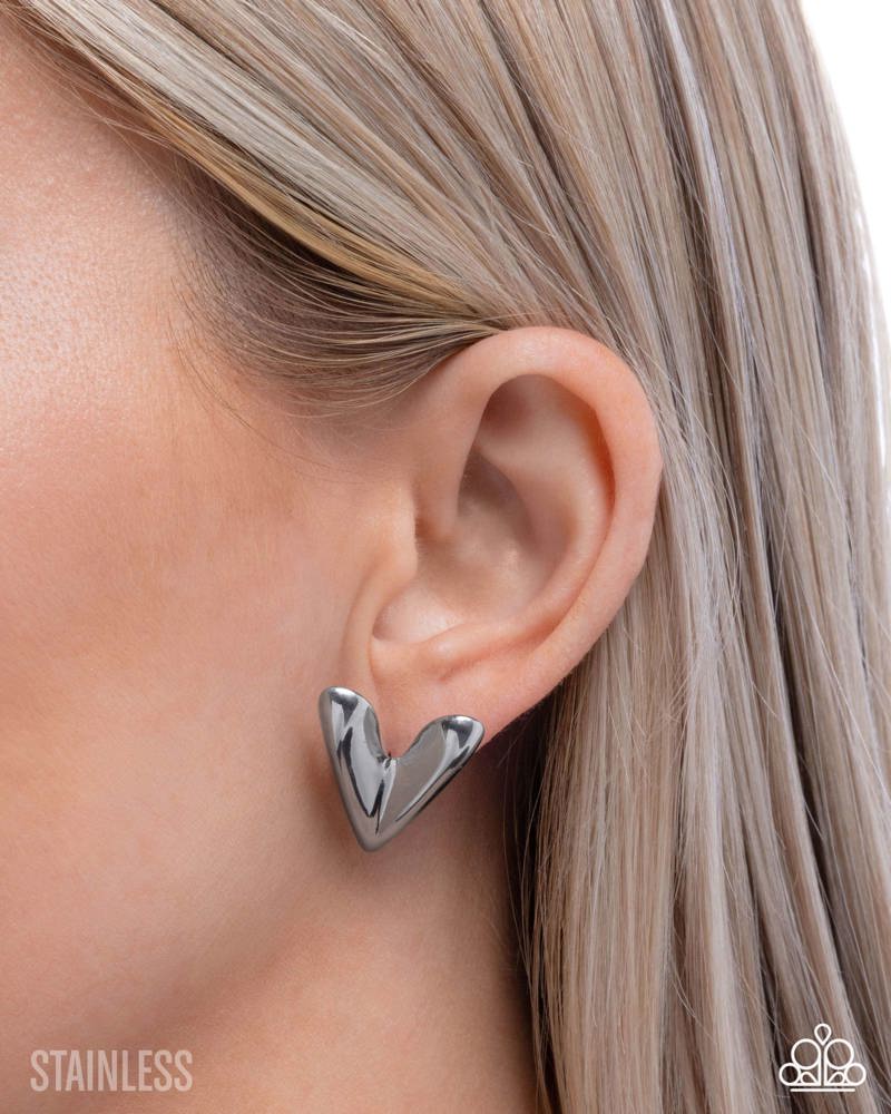 Reflective Romance - Silver - Earring