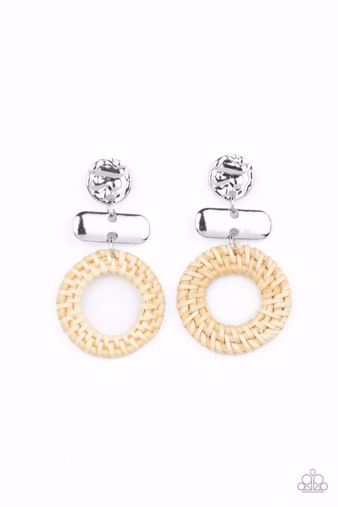 Woven Whimsicality - White - Earring