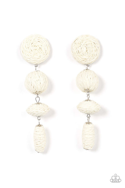 Twine Tango - White - Earring