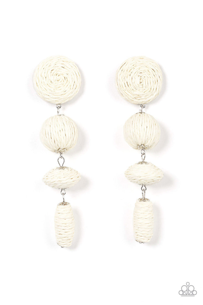 Twine Tango - White - Earring