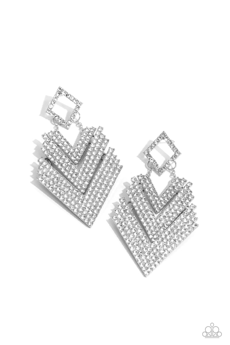 Cautious Caliber - White - Earring