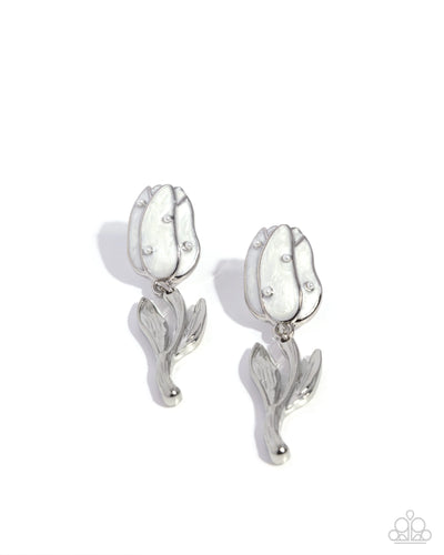 Timeless Tulip - White - Earring