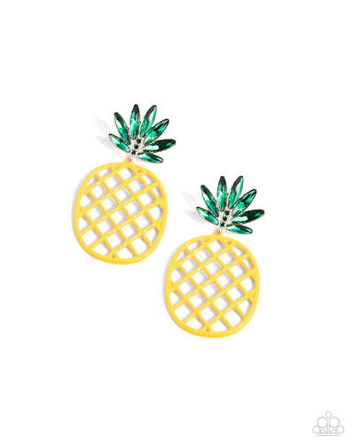 Pineapple Passion - Yellow - Earring