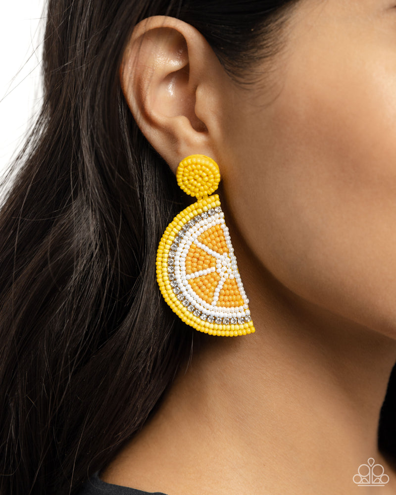 Lemon Leader - Yellow - Earring
