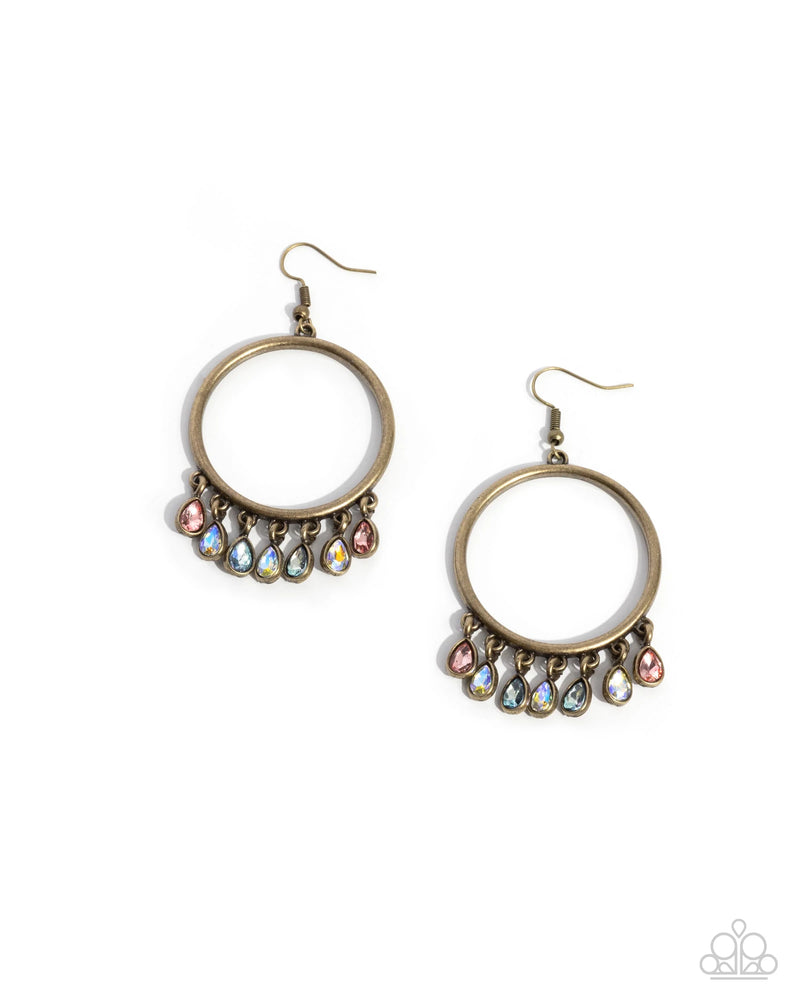 Hooped Hello - Brass - Earring
