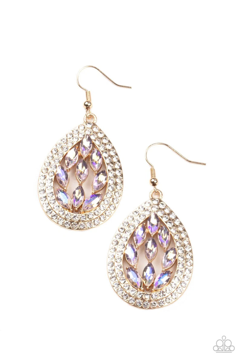 Encased Elegance - Gold - Earring