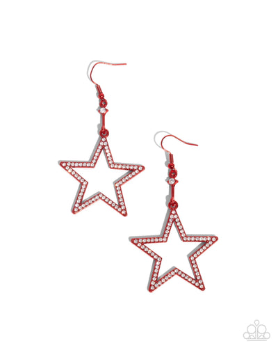 Steady Stars - Red - Earring