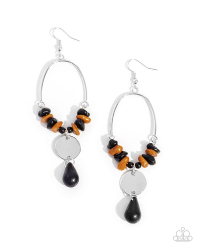 Suspended Santa Fe - Black - Earring