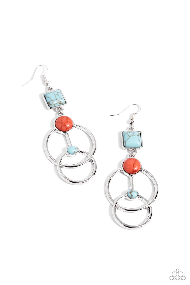 Interlocked Influence - Blue - Earring