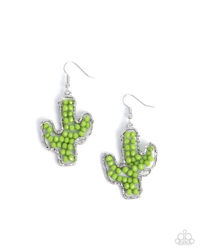 Cactus Catwalk - Green - Earring