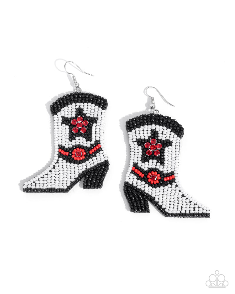 Beaded Boot - Multi - Earring