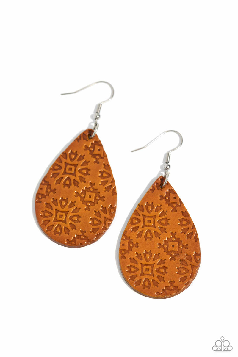 Stylishly Subtropical - Orange - Earring