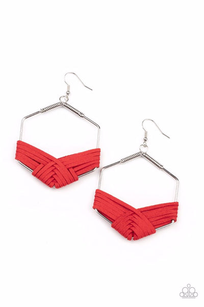 Suede Solstice - Red - Earring