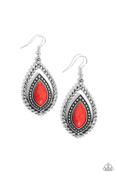 Twisted Trailblazer - Red - Earring