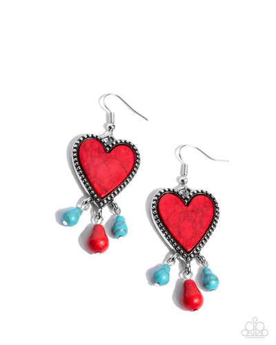 Grandiose Gaze - Red - Earring