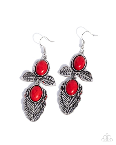 Blooming Bevy - Red - Earring