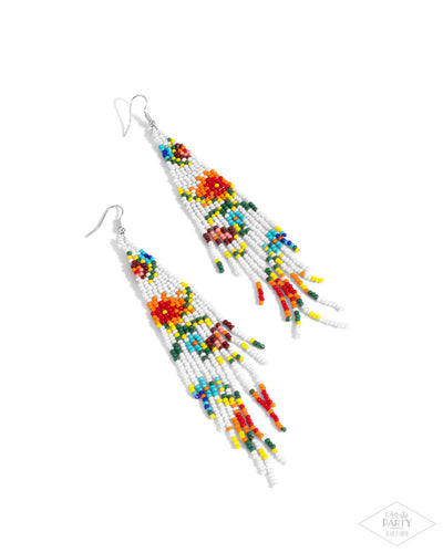 Beaded Gardens - White - Earring