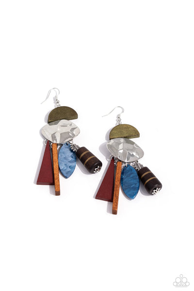 Textured Talisman - Multi - Earring