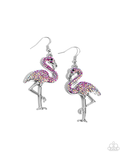 Flamingo Flourish - Pink - Earring