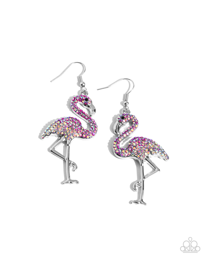 Flamingo Flourish - Pink - Earring