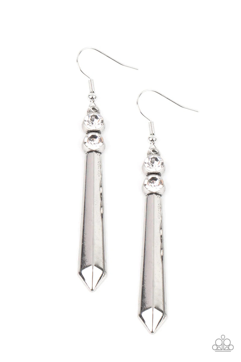 Sparkle Stream - White - Earring