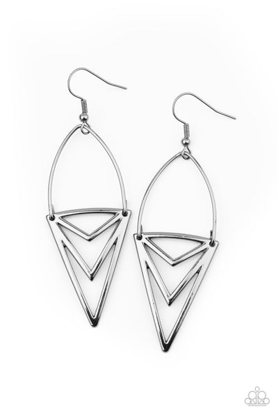 Proceed With Caution - Black - Earring