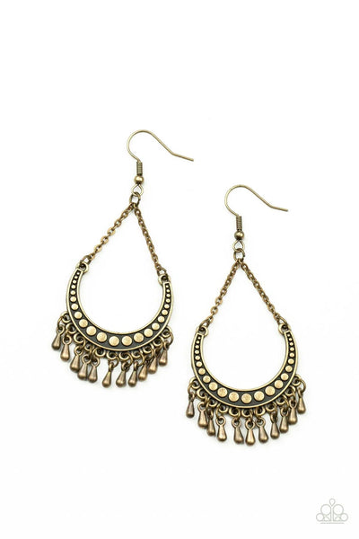 Melodic Moons - Brass - Earring