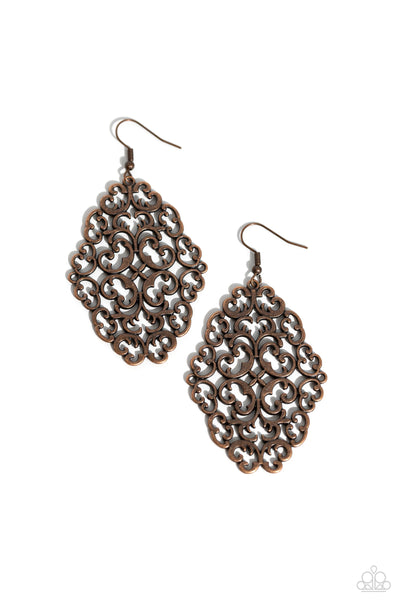 Contemporary Courtyards - Copper - Earring