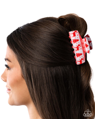 Sweater Story - Red - Hair Clip