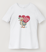I'm So Ducky To Have You Valentine's Tee - Cute Duck & Rose