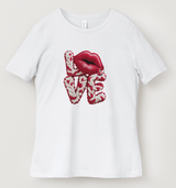 Braided LOVE Lips DTF T-Shirt - Valentine's Style | Starting at .99