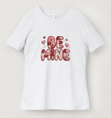 Patchwork 'Be Mine' Valentine's Day T-Shirt & Sticker Design