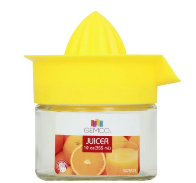 Gemco Lifetime Brands Yellow Manual Citrus Juicer 12oz