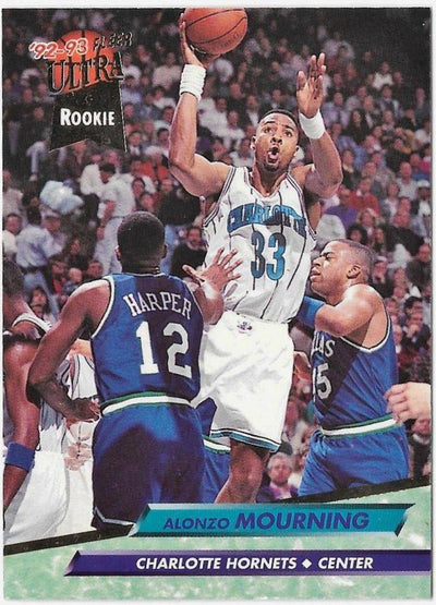 Alonzo Mourning 1992-93 Fleer Ultra #234 Charlotte Hornets Rookie Card - HOF