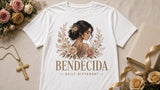 Bendecida white props flat-lay ad mockup