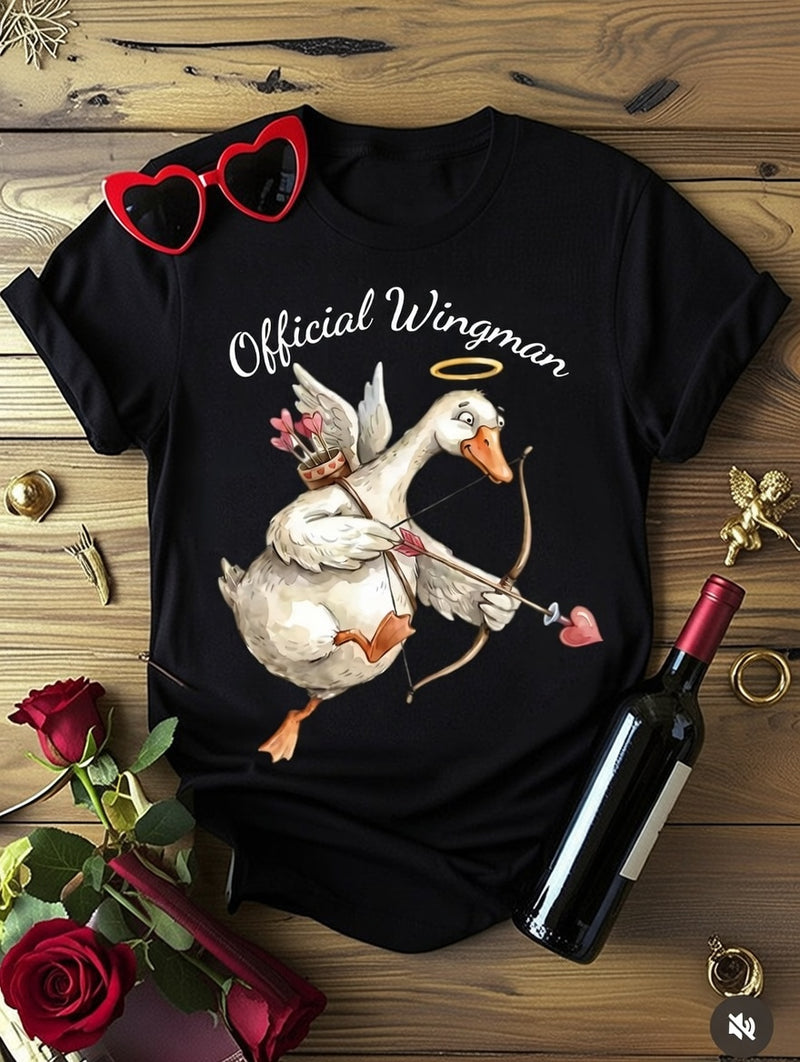 Official Wingman Cupid Goose T-Shirt - Valentine's Day Gift