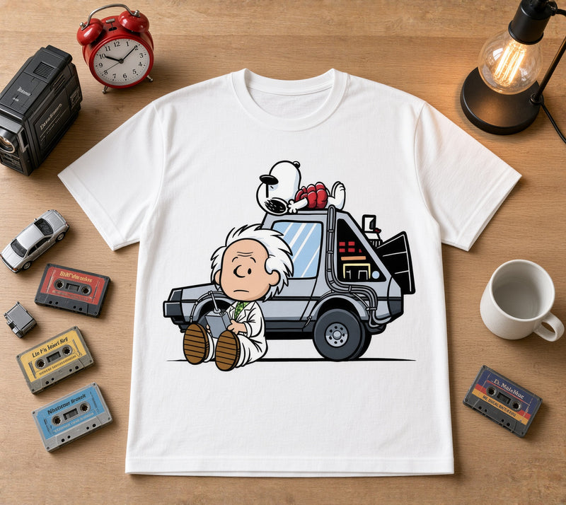 Back to the Future Doc DeLorean DTF T-Shirt - Movie Retro
