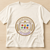 Button Mash Club Tee — Arcade Stick Crest - cream ad mockup