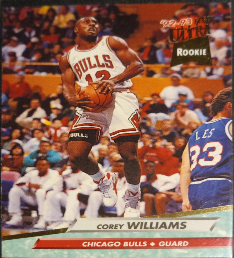 Corey Williams 1992-93 Fleer Ultra #238 Chicago Bulls Basketball Card