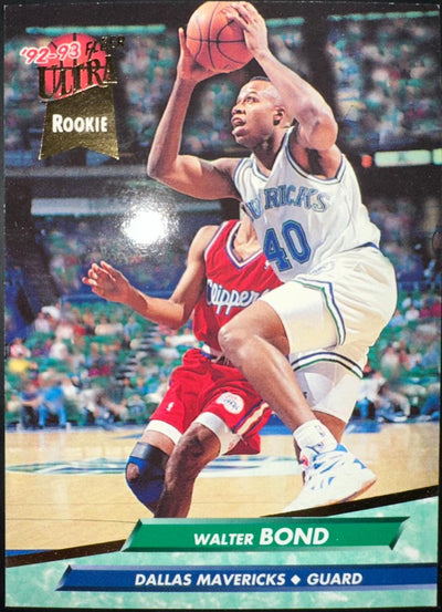 Walter Bond 1992-93 Fleer Ultra #244 Dallas Mavericks Basketball Card