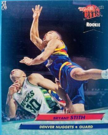 Bryant Stith 1992-93 Fleer Ultra #255 Denver Nuggets Basketball Card Rookie