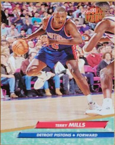 Terry Mills 1992-93 Fleer Ultra #258 Detroit Pistons Basketball Card