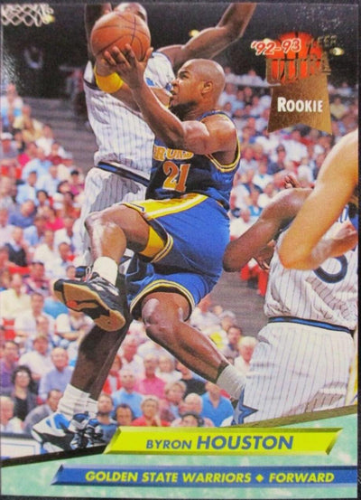 Byron Houston 1992-93 Fleer Ultra #263 Golden State Warriors Basketball Card Rookie