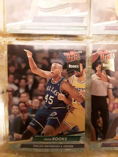 Sean Rooks 1992-93 Fleer Ultra #249 Dallas Mavericks Basketball Card