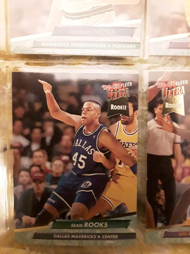 Sean Rooks 1992-93 Fleer Ultra #249 Dallas Mavericks Basketball Card
