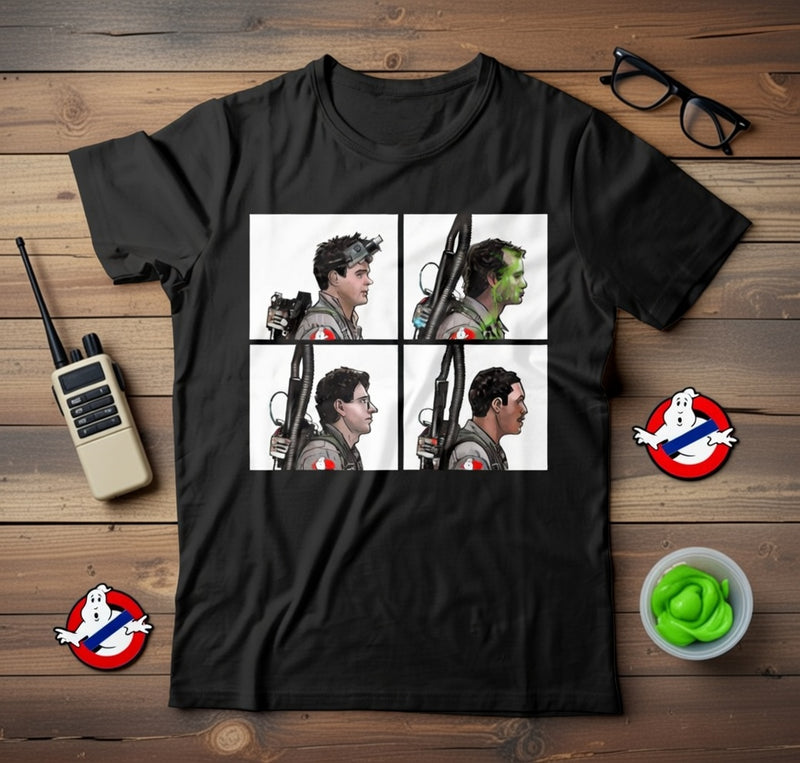 Ghostbusters Team Profiles with Slime DTF T-Shirt