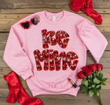 Sparkling Be Mine Rhinestone Love DTF T-Shirt